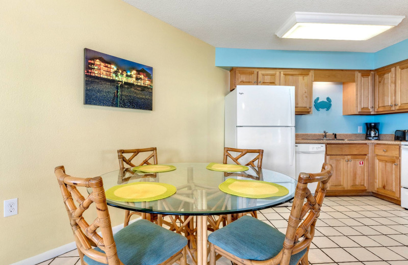 Rental kitchen at Bender Realty Vacation Rentals.