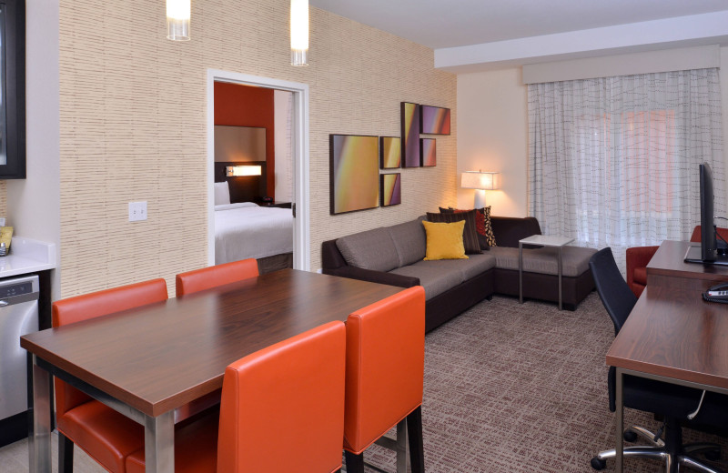 Guest room at Residence Inn East Lansing.