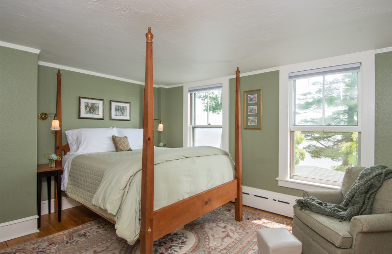 Guest room at The Lake House at Ferry Point B&B.