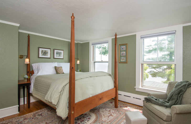 Guest room at The Lake House at Ferry Point B&B.
