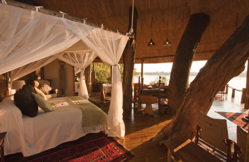 Guest room at Tongabezi Lodge.