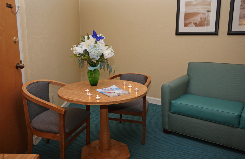 Guest room interior at Outer Banks Inn.