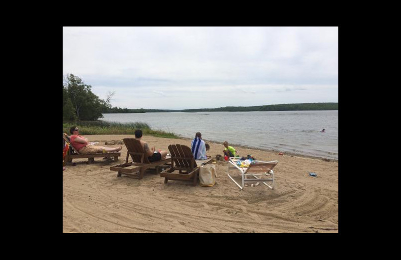 Beach at Evergreen Resort.