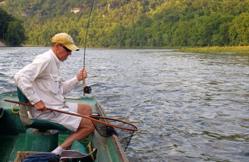 Fishing at Fulton's Lodge on the White River.