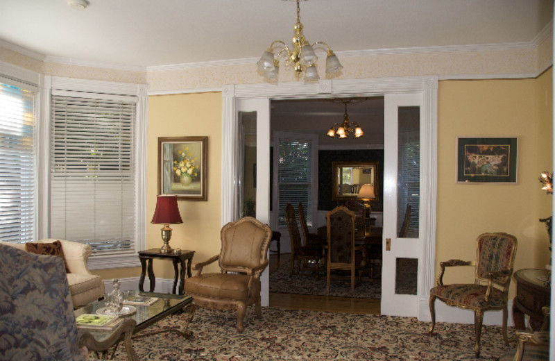 Parlor and dining room at Deer Creek Inn.