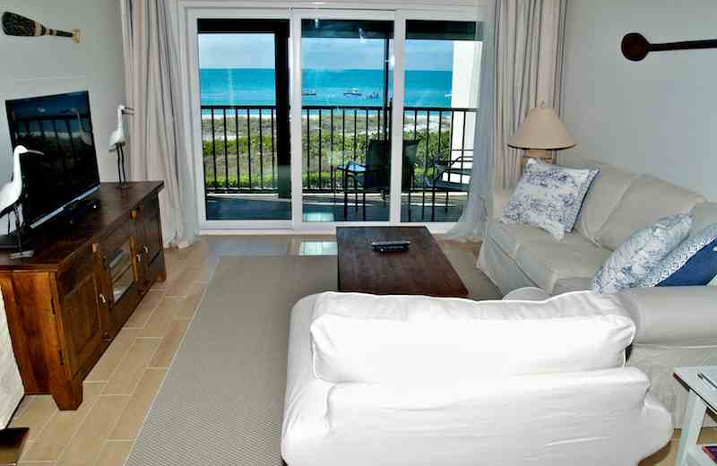 Vacation rental living room at Resort Rentals.