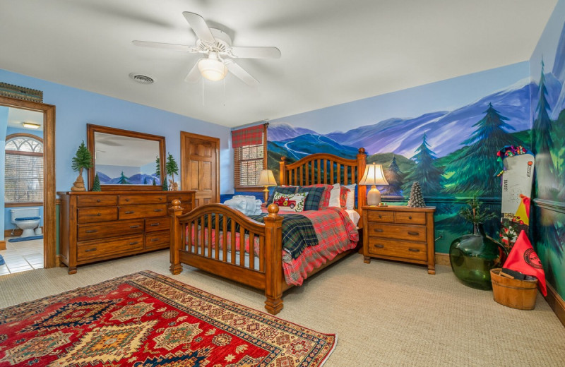 Rental bedroom at Yonder Luxury Vacation Rentals.