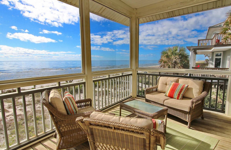 Rental balcony at Resort Vacation Properties of St. George Island.