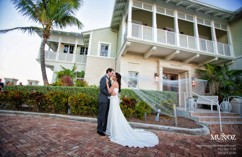 Wedding couple at The Seagate Hotel & Spa.