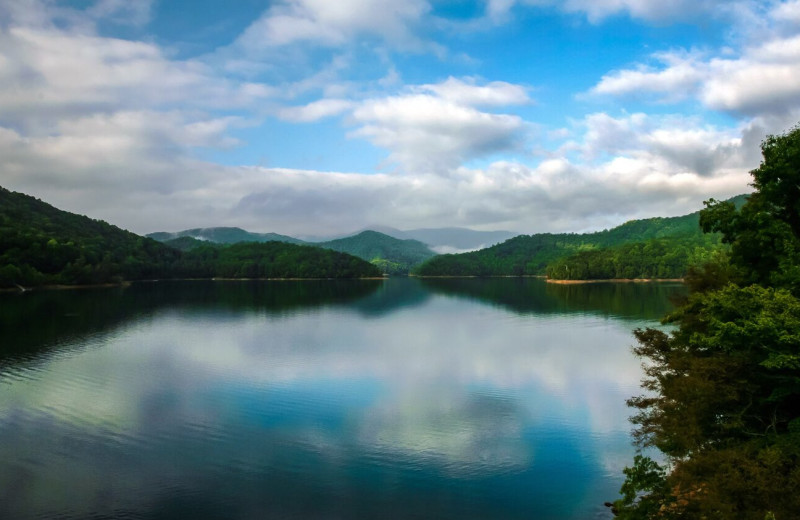 Lake view at Forge Lake Lodge.