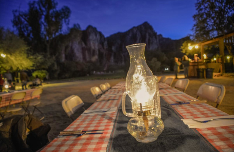 Dining at Saguaro Lake Guest Ranch.