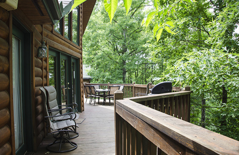 Deck view at Hideaway Haven.