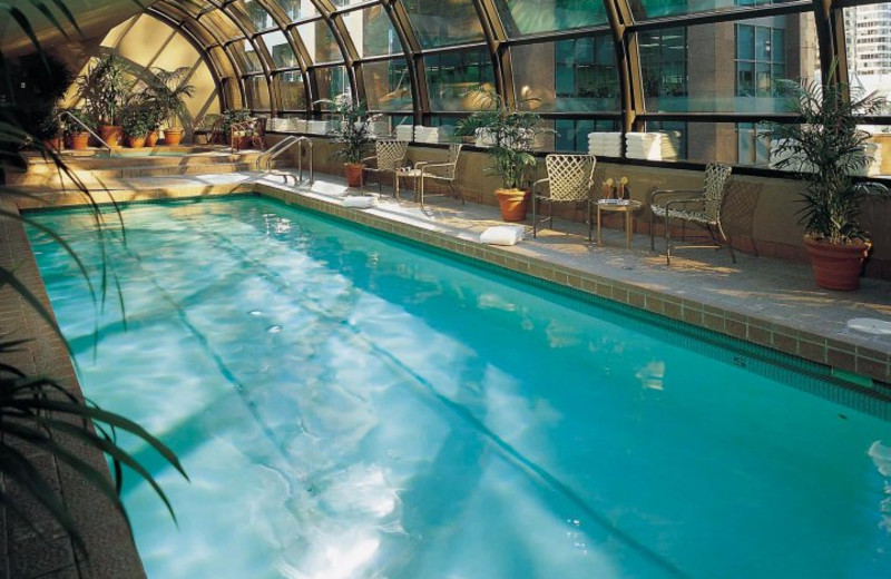 Indoor pool at Metropolitan Hotel Vancouver.