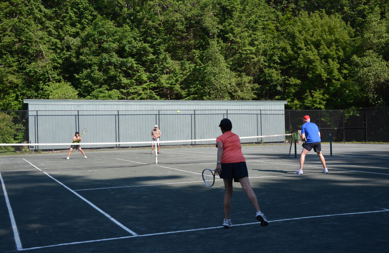 Tennis court at Migis Lodge.