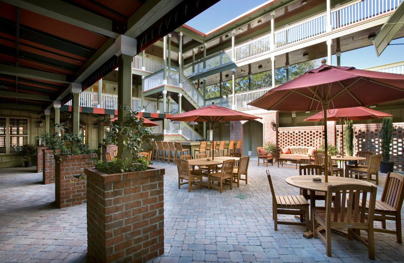 Relax or grill your own catch of the day in the outdoor courtyard or reserve for a private, intimate special event at the Inlet Sports Lodge