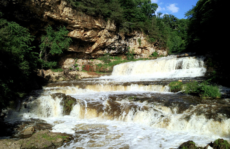 Waterfall at Country Inn River Falls.