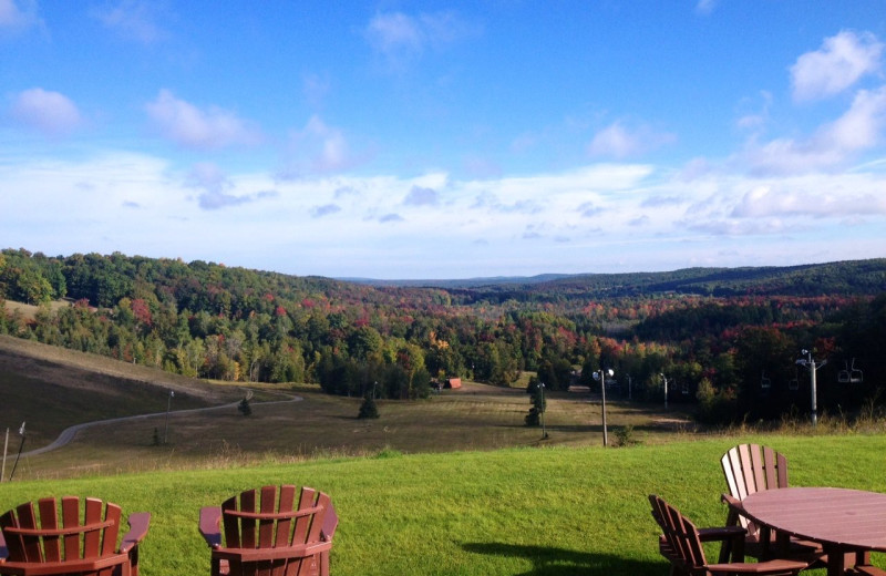 Relaxing at Otsego Club and Resort.