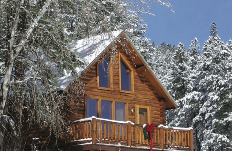 Cabin exterior at Newton Fork Ranch.