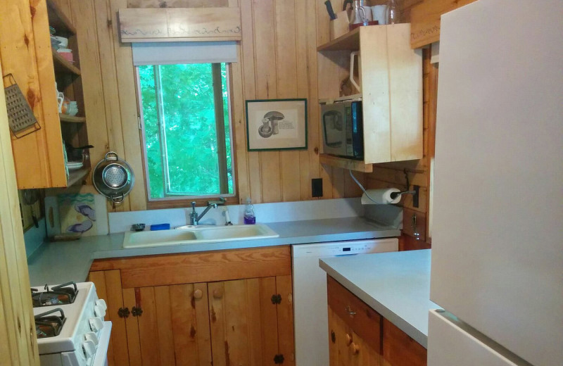 Cottage kitchen at Woodlawn Resort.