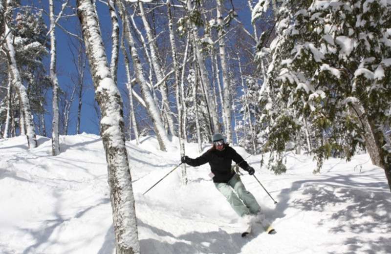 Skiing at Aqua Log Cabin Resort.