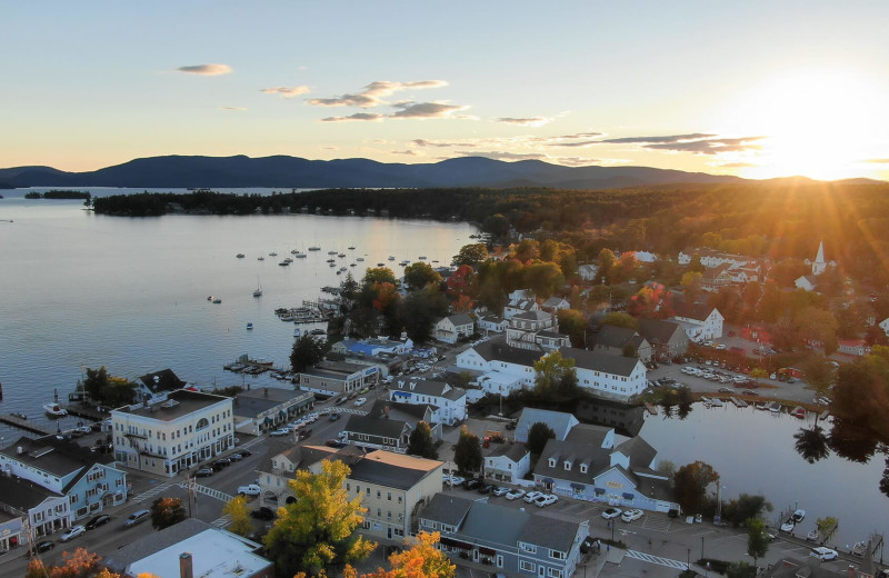 Aerial view of Windrifter Resort.