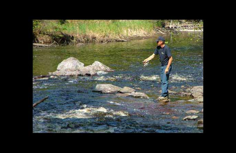 Fishing at Red Pine Wilderness Lodge.