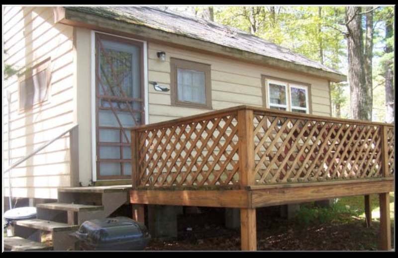 Cabin exterior at Blueberry Hill Resort.