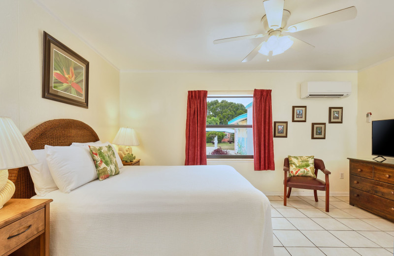 Guest room at Rock Reef Resort.