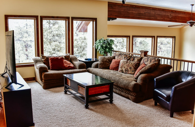 Rental living room at Zion Ponderosa Ranch Resort.