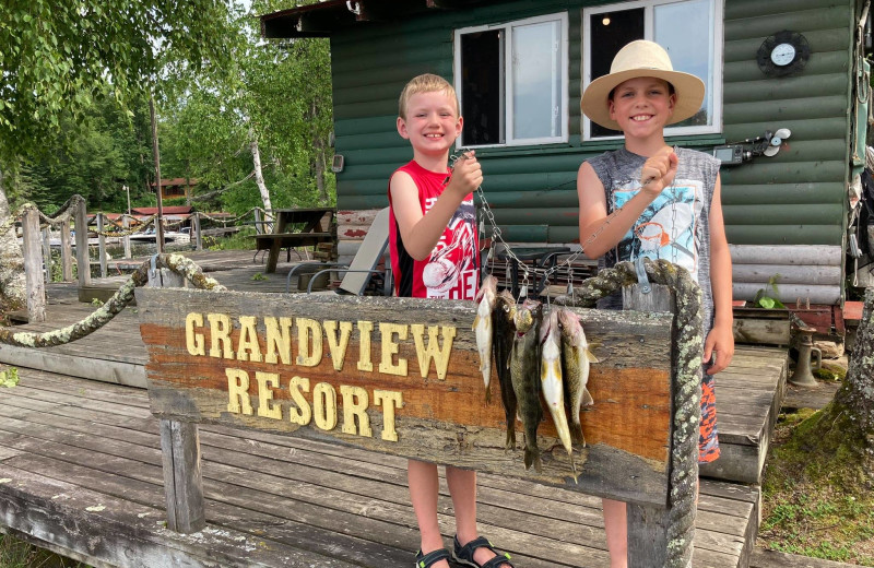 Fishing at Grandview of Lake Kabetogama.