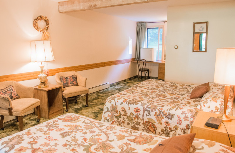 Guest room at Scott's Oquaga Lake House.