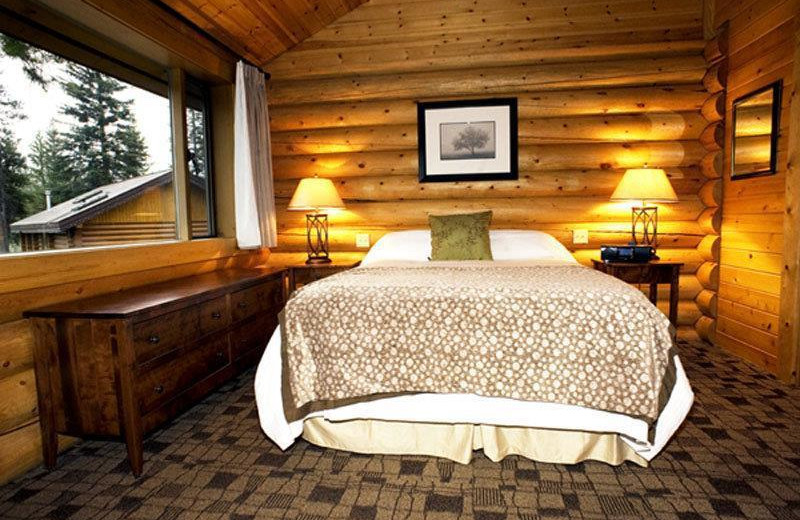 Guest room at Castle Mountain Village.