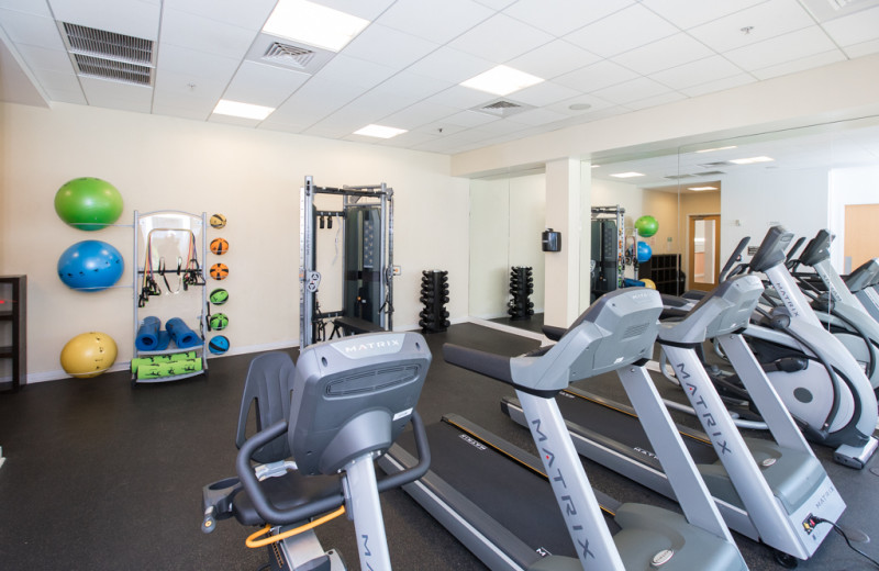 Rental fitness room at Sanctuary Vacation Rentals at Sandbridge.