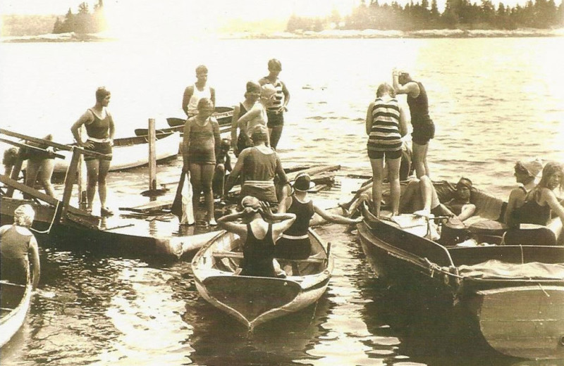 Historic photo of Linekin Bay Resort.