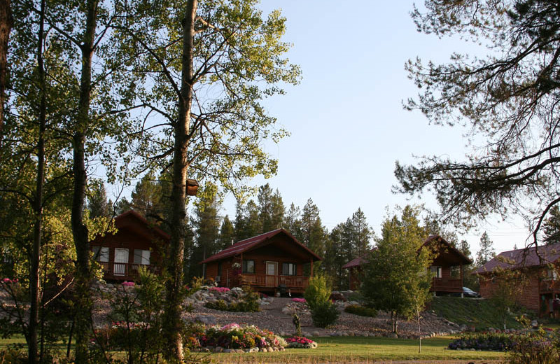 Cabins at Glaciers' Mountain Resort.