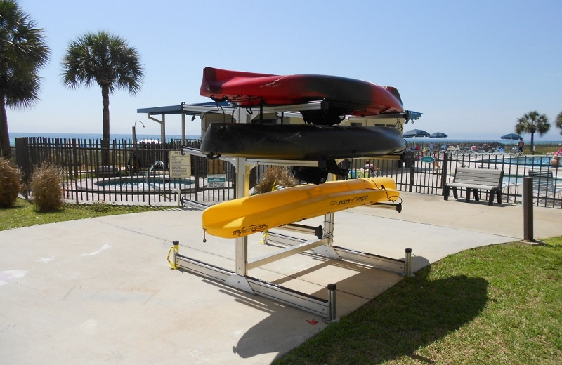 Kayaks at Moonspinner Condominium.