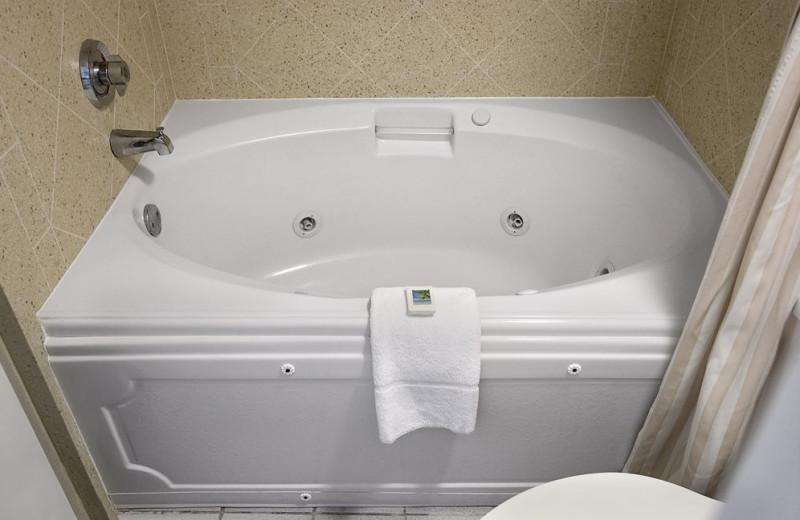 Guest bathroom at Crown Reef Resort.