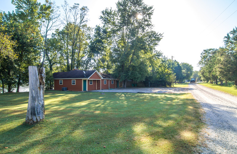 Exterior view of Fulton's Lodge on the White River.