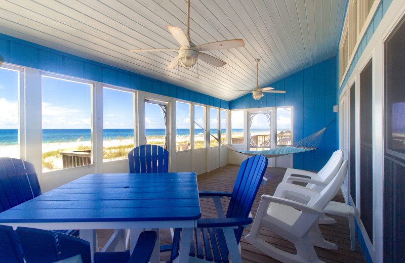 Rental porch at Paradise Gulf Properties.