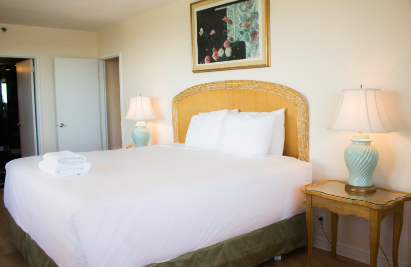 Guest room at The Alexander All Suite Oceanfront Resort.