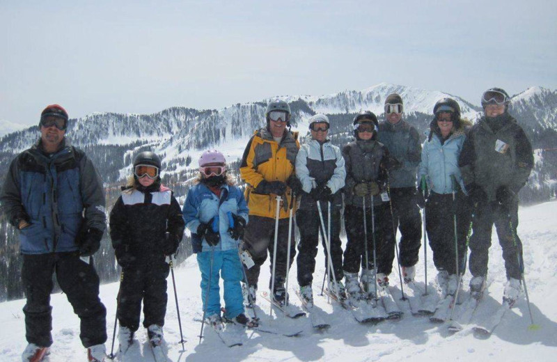 Skiing at Chateau Aprés Lodge.