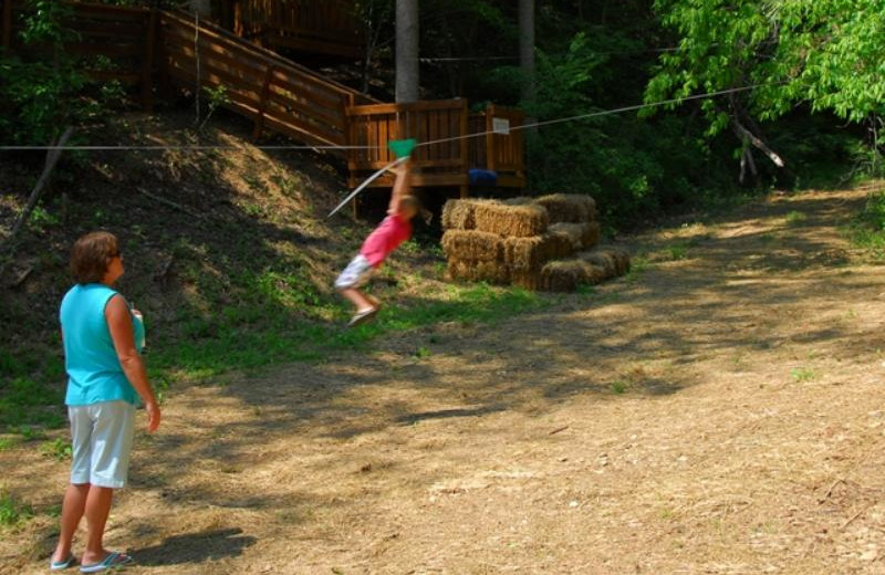 Zip lines at Accommodations by Parkside Resort.