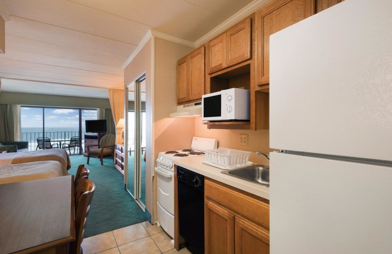 Guest room at Quality Inn Boardwalk Ocean City.