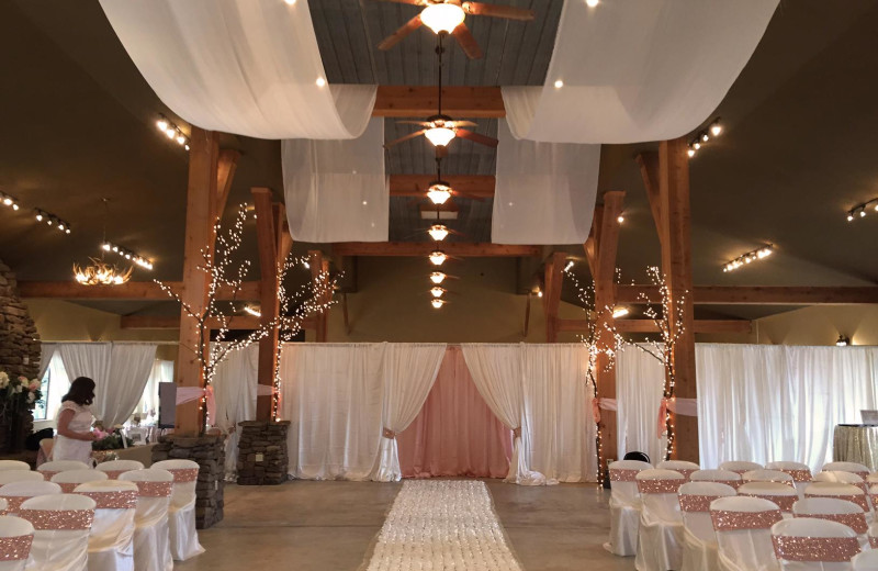 Wedding reception at Mulberry Mountain Lodging & Events.