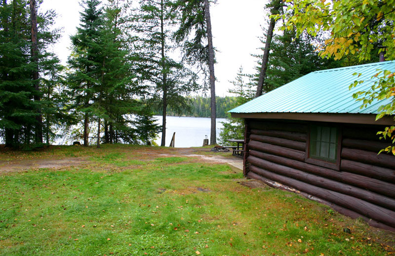 Cabin exterior at Cliff Lake Resorts.