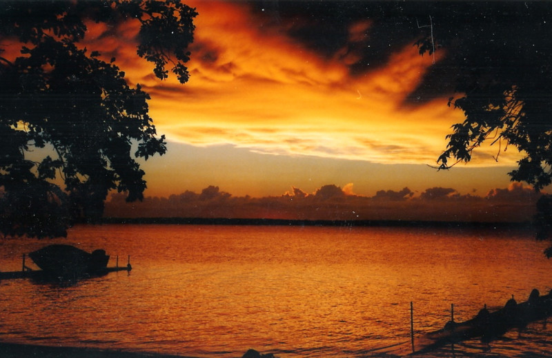 Sunset at Wild Walleye Resort.