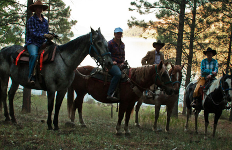 Horseback riding at Elk Point Lodge.