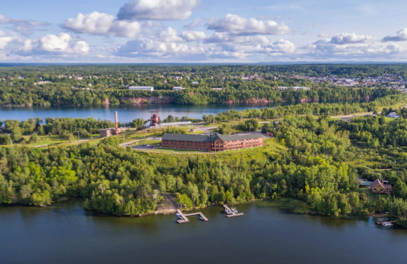 Aerial view of Grand Ely Lodge.