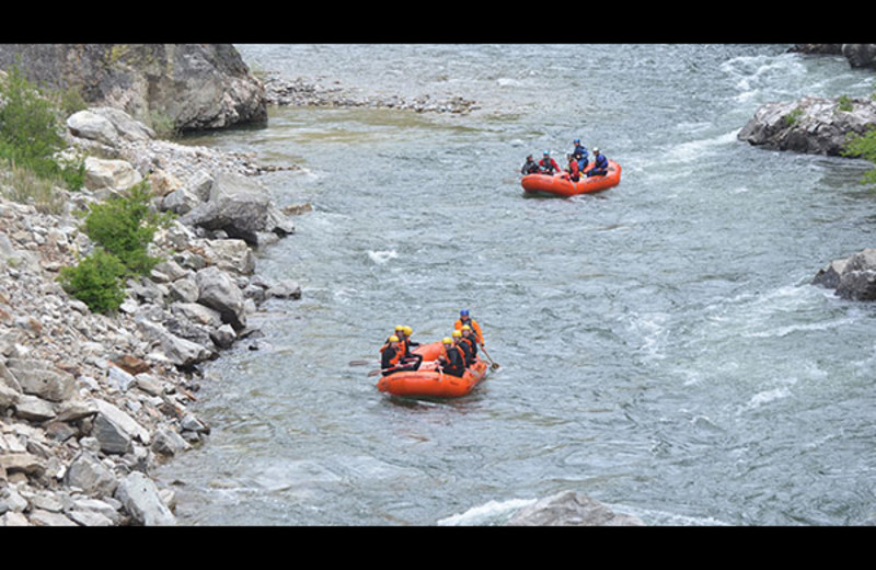 River rafting at Sourdough Lodge.