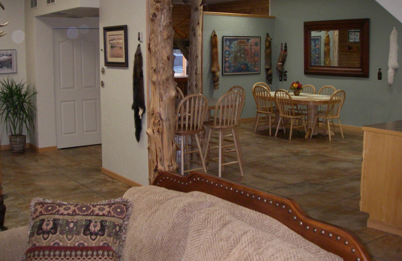 Interior view of Jimmie Jack's Alaska Fishing Lodges.
